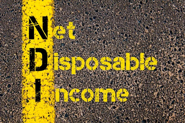 Бизнес-акроним НДИ как чистый располагаемый доход — стоковое фото