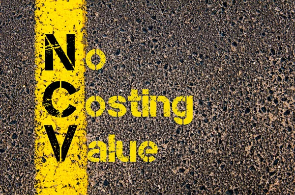 Business Acronym NCV as No costing Value — стоковое фото