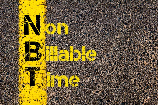 Business Acronym NBT as Non Billable Time — Stock Photo, Image