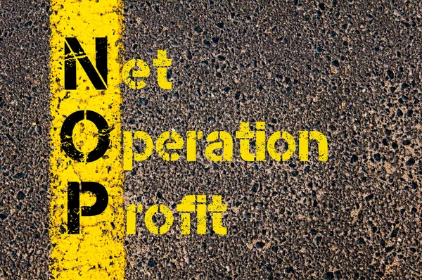 Business Acronym NOP as Net Operation Profit — Stok fotoğraf