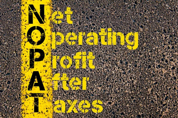 Business Acronym NOPAT as Net Operating Profit After Taxes — 图库照片