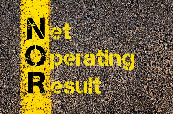 Business Acronym NOR as Net Operating Result — Zdjęcie stockowe