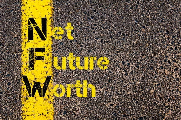 Business Acronym NFW as Net Future Worth — Stock fotografie