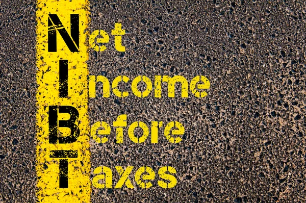 Business Acronym NIBT as Net Income Before Taxes — 图库照片