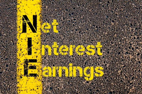 Business Acronym NIE as Net Interest Earnings — ストック写真