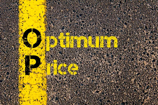 Accounting Business Acronym OP Optimum Price — Stock Photo, Image