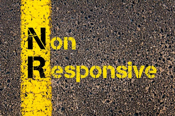 Business Acronimo NR come No Responsive — Foto Stock