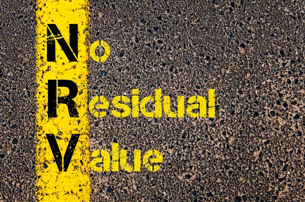 Acrónimo comercial NRV as No Residual Value —  Fotos de Stock