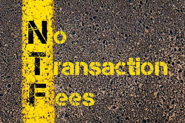 Accounting Business Acronym NTF No Transaction Fees — Stockfoto