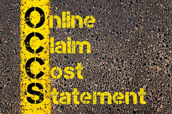Accounting Business Acronym OCCS Online Claim Cost Statement — Zdjęcie stockowe