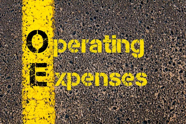 Бухгалтерский бизнес-акроним OE Operating Expands — стоковое фото