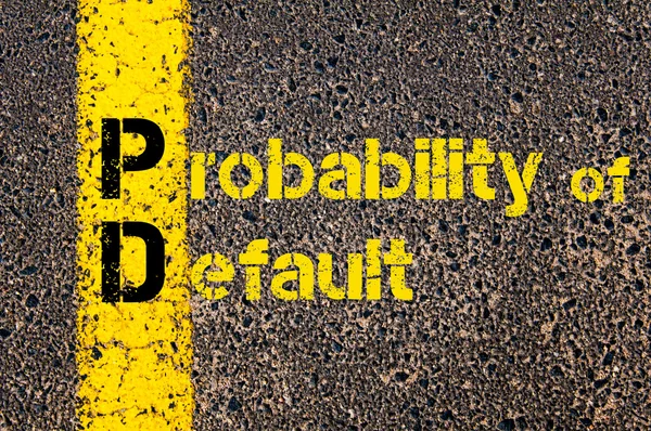 Contabilità Attività commerciale Acronimo PD Probabilità di default — Foto Stock