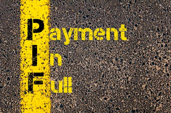 Accounting Business Acronym PIF Payment In Full — Φωτογραφία Αρχείου