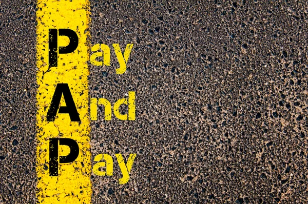 Comptabilité Acronyme d'entreprise PAP Payer et payer — Photo