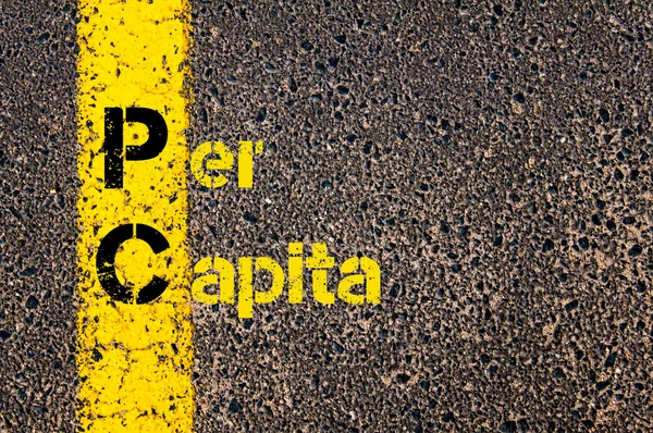 Accounting Business Acronym PC Per Capita — Stock Photo, Image