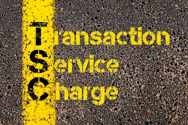 Бухгалтерский учет Бизнес-акроним TSC Transaction Service Charge — стоковое фото