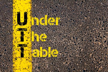 Accounting Business Acronym UTT Under The Table