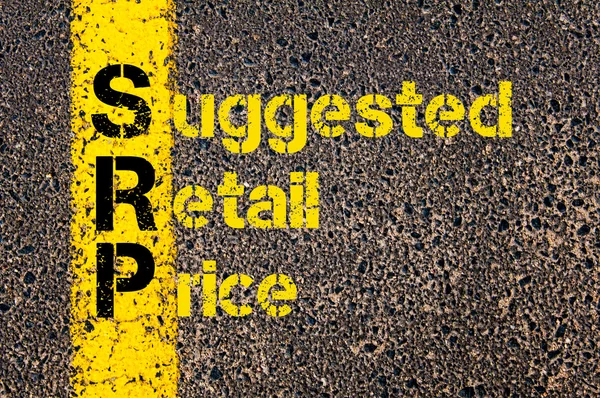 Accounting Business Acronym SRP Suggested Retail Price — Stock Photo, Image