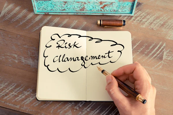 Motivational concept with handwritten text RISK MANAGEMENT — 图库照片