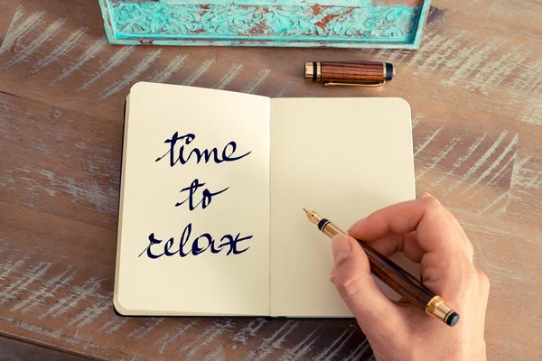 Motivational concept with handwritten text TIME TO RELAX — 스톡 사진