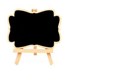 Ahşap şövale mini yazı tahtası beyaz izole