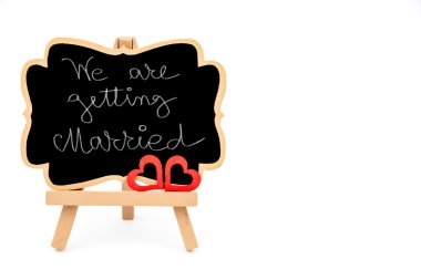 Metin biz evleniyor vardır ile Mini yazı tahtası