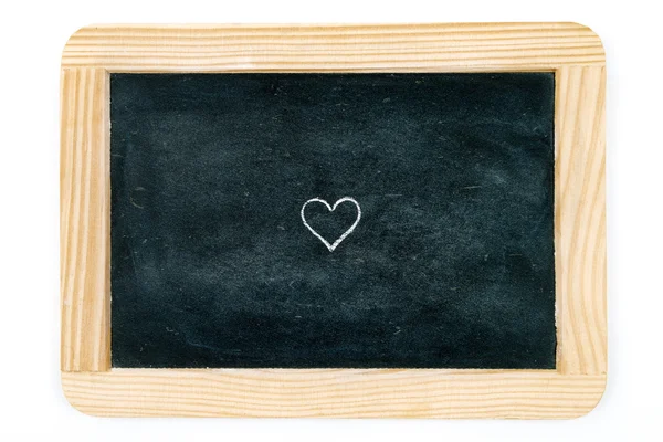 Vintage chalkboard heart shape symbol — 图库照片