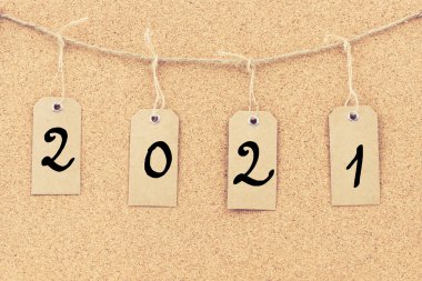 Vintage grunge Etiketler yıl 2021 ile