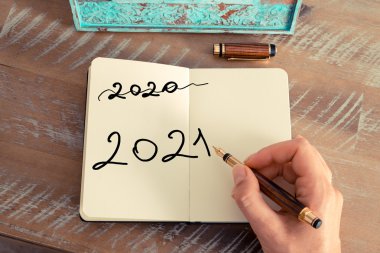 El yazısı metin mutlu yeni yıl 2021