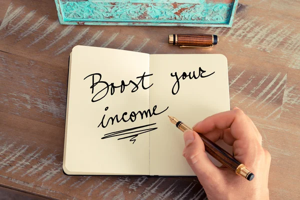 Handwritten text BOOST YOUR INCOME — Stock Photo, Image