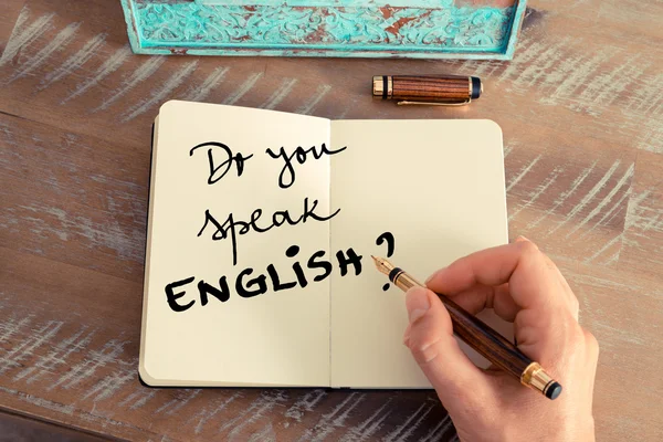Ručně psaný text se vás mluvit anglicky? — Stock fotografie