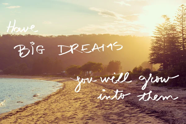 Sunset beach arka plan üzerinde el yazısı metin