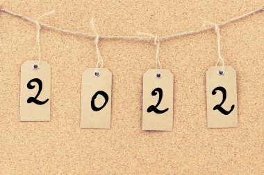 Vintage grunge Etiketler ile yıl 2022