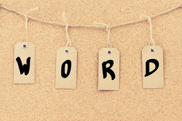 Etiquetas grunge vintage con palabra WORD — Foto de Stock