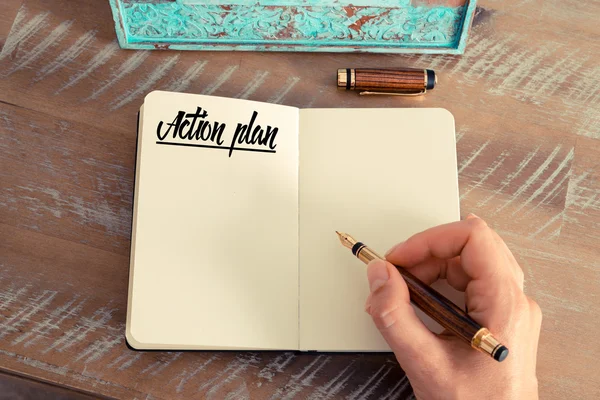 Written text ACTION PLAN — Stock Photo, Image