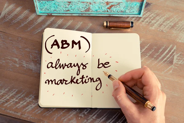 Business Acronym ABM ALWAYS BE MARKETING — Stockfoto