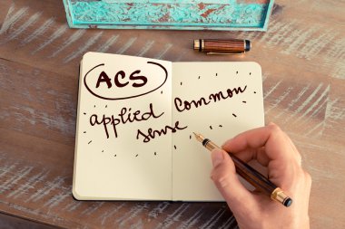 Acronym ACS APPLIED COMMON SENSE clipart