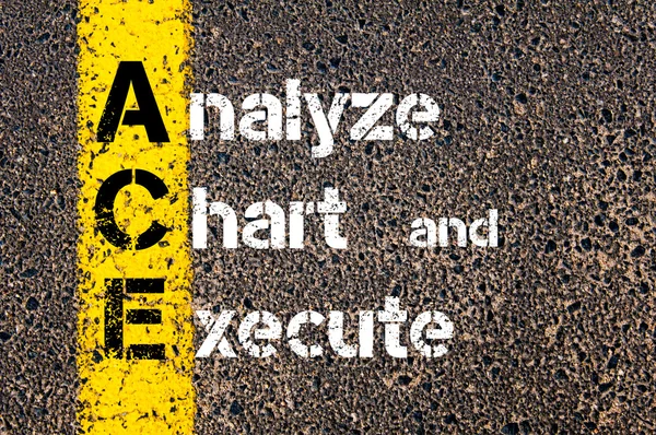 Acronym ACE ANALYZE CHART AND EXECUTE — Stock Photo, Image