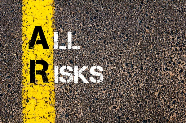 Business Acronym AR All Risks — 스톡 사진