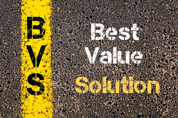 Business Acronym BVS Best Value Solution — 스톡 사진