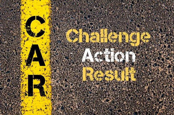 Business Acronym CAR Challenge Action Result — Stock Photo, Image