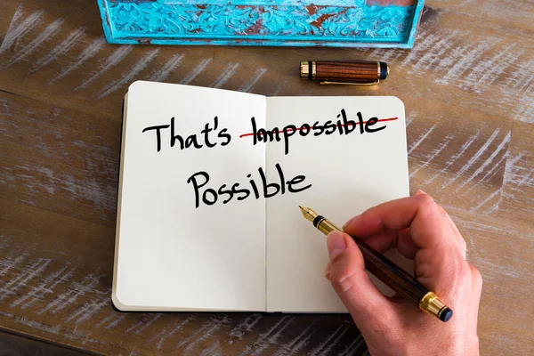 Testo scritto a mano che è impossibile trasformato in Possibile — Foto Stock