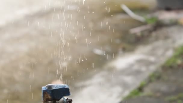 Water Sprinkler Smooth Water Splash Blur Background Water — Stok Video