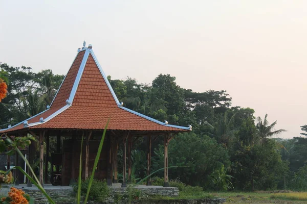 Joglo Edifício Tradicional Yogyakarta País Indonésia — Fotografia de Stock