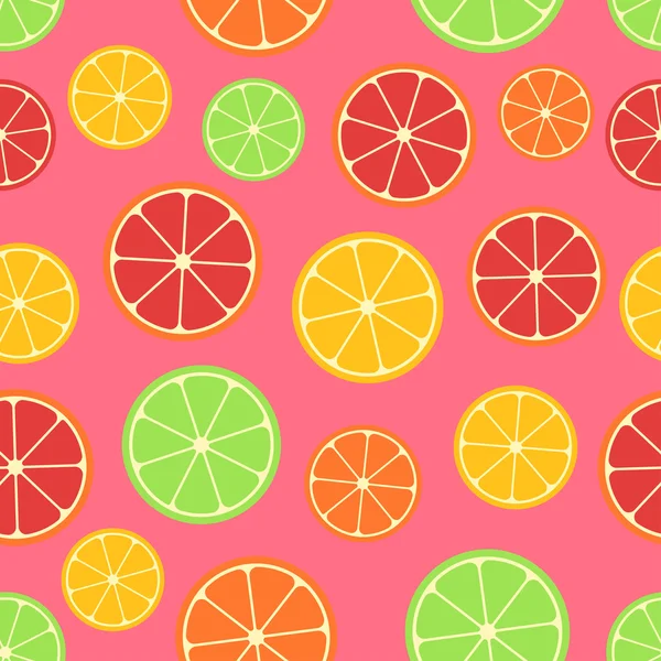 Citrus naadloze patroon. — Stockvector