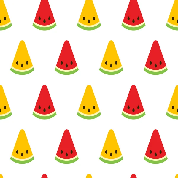 Watermeloen naadloos patroon. — Stockvector