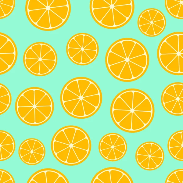 Citrus naadloze patroon. — Stockvector