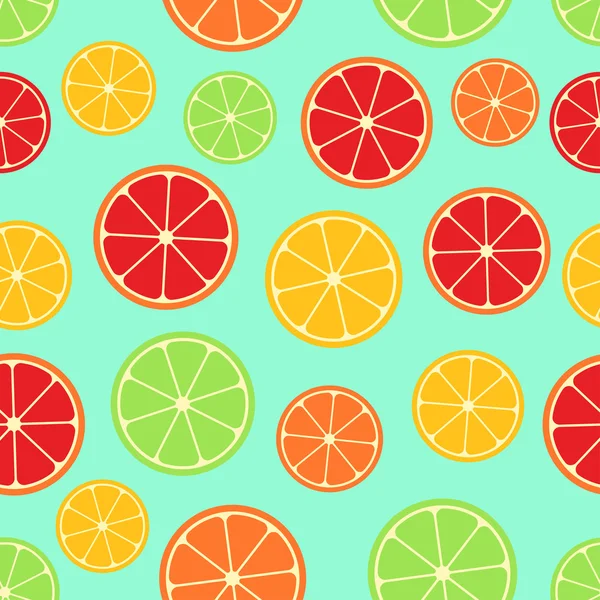 Citrus naadloze patroon. — Stockvector