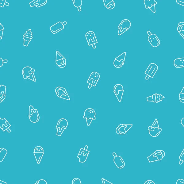 Ice cream seamless pattern. — Stock Vector