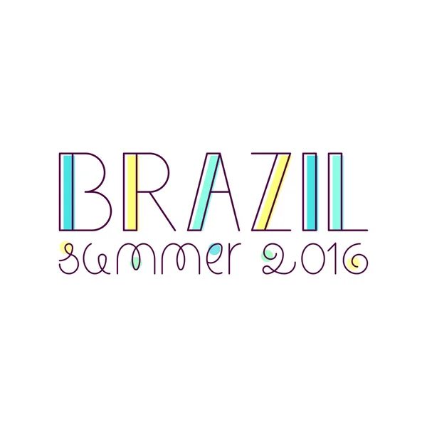 Brazilië-zomer 2016 — Stockvector